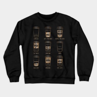 Coffee drinks shirt - I love coffee caffeine - barista gifts - barista shirt Crewneck Sweatshirt